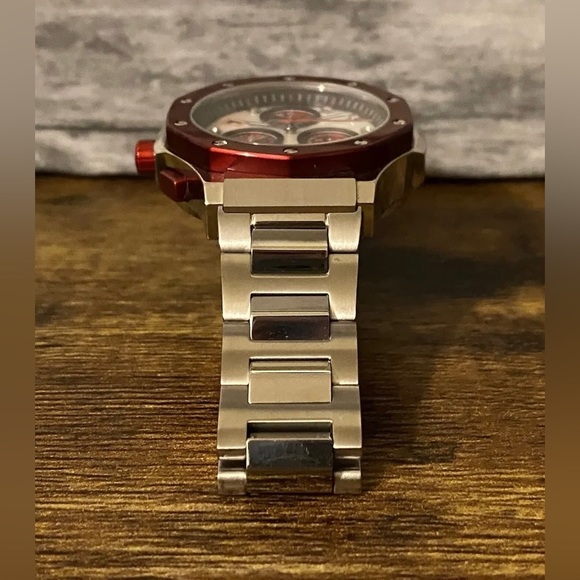 Sturhling Original Chronograph Women’s Ladies Watch Stainless Red ~Needs Battery - Picture 4 of 12